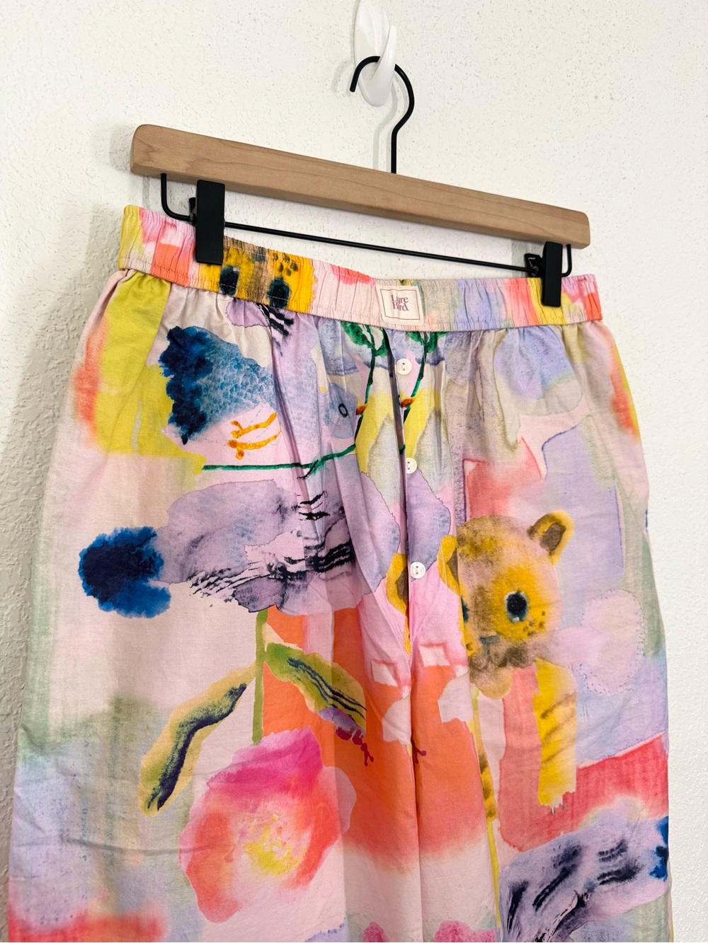 Lyre Bird x Yumi Kimura Anthropologie Wren Boxer Wide Leg Pajama Pant Medium NEW - Picture 4 of 7